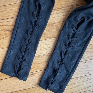 Kiragrace Goddess Corset Black Paisley Leggings XS